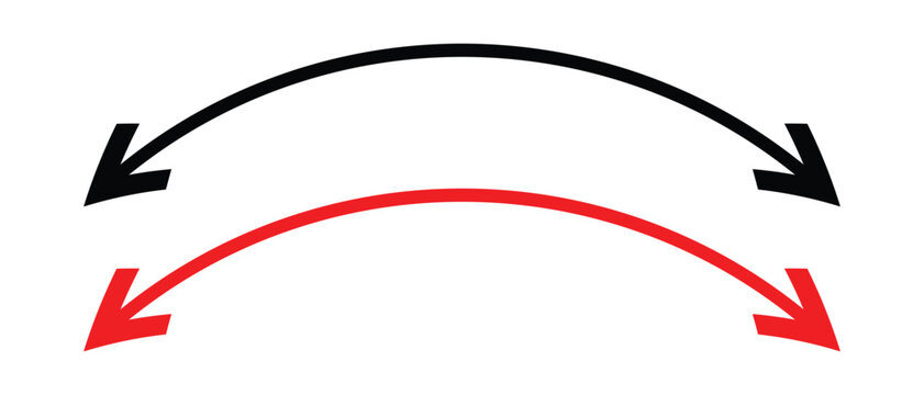 Double long arrow icon, Double side and two side long arrow icon, right and left long arrow icon set.