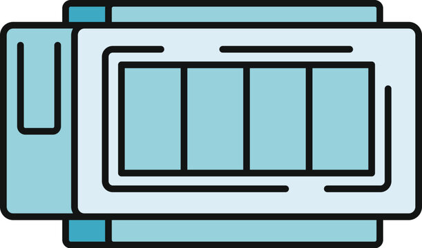 Harmonica or mouth organ creating music, vector illustration