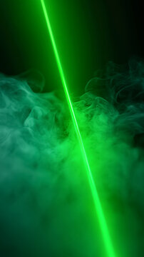 Vibrant mardi gras theme with green laser and smoke effects for musical performance and party d&eacute;cor