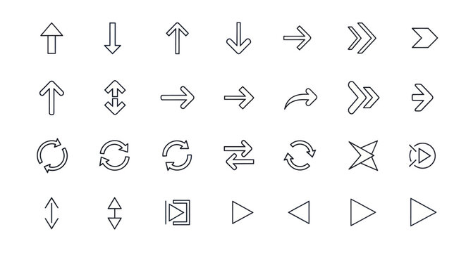 Arrow icons set