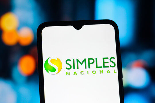 In this photo illustration, the Simples Nacional logo is seen displayed on a smartphone screen.