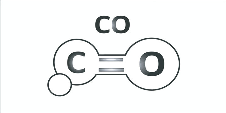 Carbon Monoxide Molecular Structure Diagram.