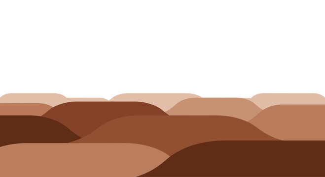 Layered Brown Hills Abstract Background