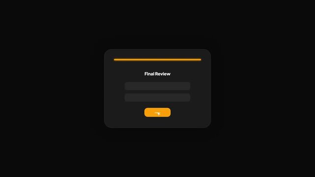 Dark theme project scope and design style multi-step form for creative agency workflow