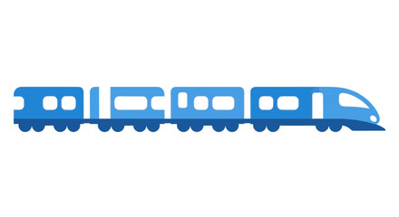 Blue High-Speed Train Isolated on White Background © arifahayu97