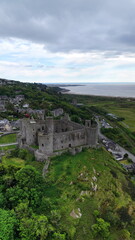 Fototapeta premium Castell Harlech Castle and Town Snowdonia Wales