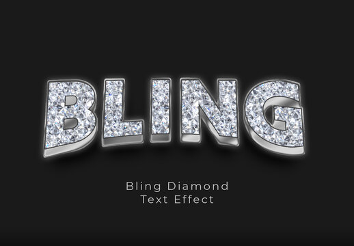 Bling Diamond Text Effect
