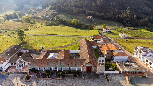 Sora, Boyaca - Colombia. March 5, 2026. Santa Barbara Parish, a Catholic church.