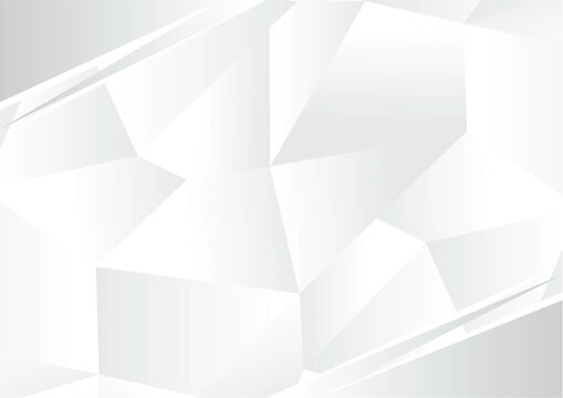 Abstract White Rounded Rectangle Banner Background with Modern Geometric Shape Vector