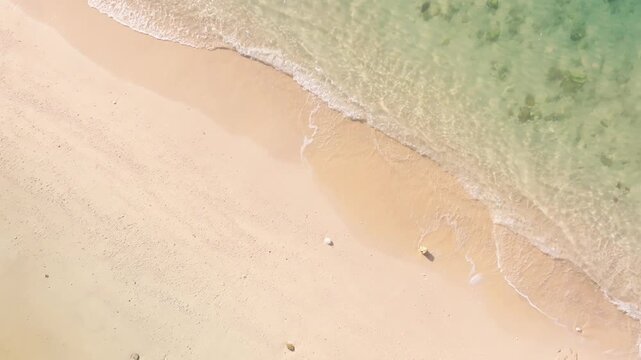 Tranquil coastal shoreline with sandy beach