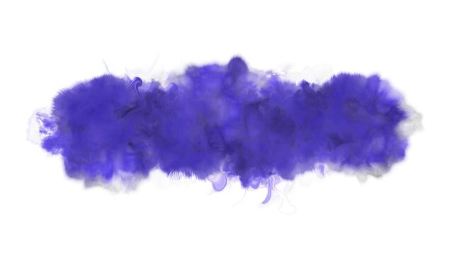 An explosion of purple ink drops quickly spread and forming banner or background for a title
