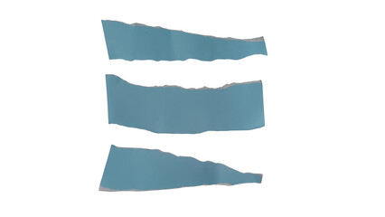 Fototapeta premium Three blue horizontal banners with wavy edges