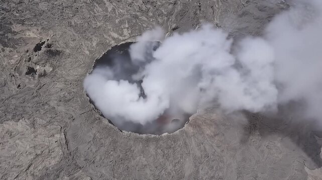 Erta Ale volcano Danakil Depression Ethiopia, eruption.