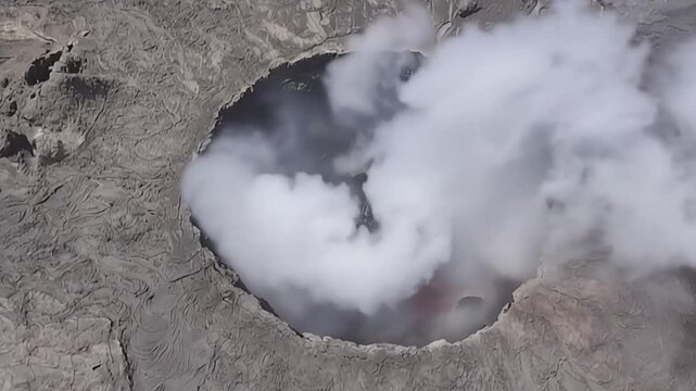 Erta Ale volcano Danakil Depression Ethiopia, eruption.