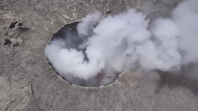 Erta Ale volcano Danakil Depression Ethiopia, eruption.