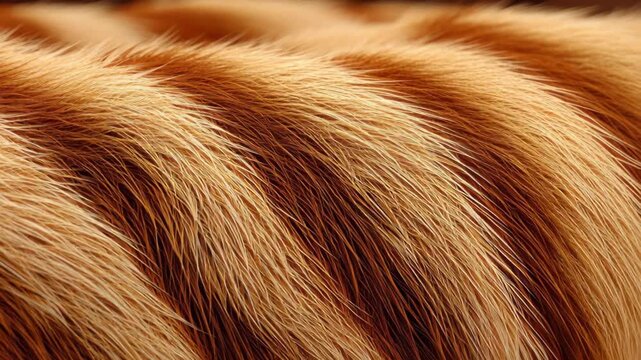 Close-up of a Cat's Fur: A detailed, intimate view showcasing the textured beauty of an orange cat's fur, revealing individual strands and the subtle shifts in tone. 