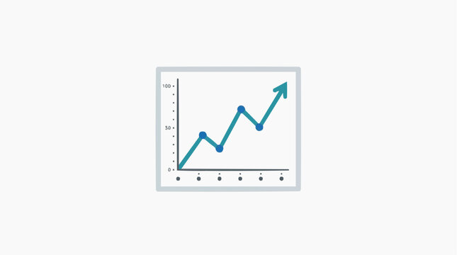 Ascending Progress Graph: A business-centric visual showcasing an upward trend line on a graph, symbolizing growth, progress, and financial success. 