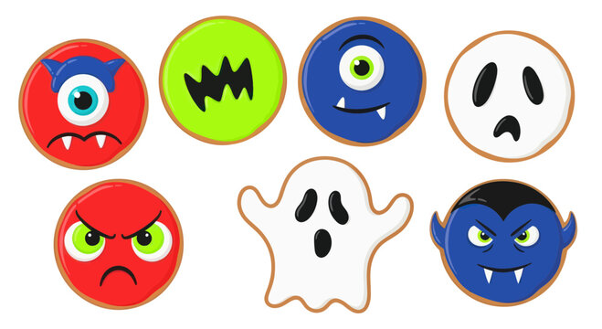 Halloween Cookies: Cute Monsters, Ghosts, and Vampire Faces