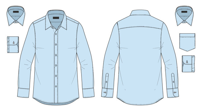 Light Blue Mens Dress Shirt.
