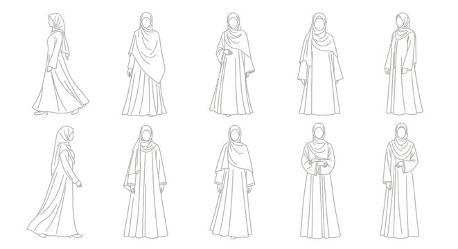 Medieval monks in various poses.