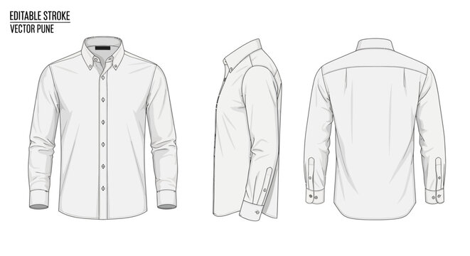 Menswear Fashion Clothing Dress Shirt.