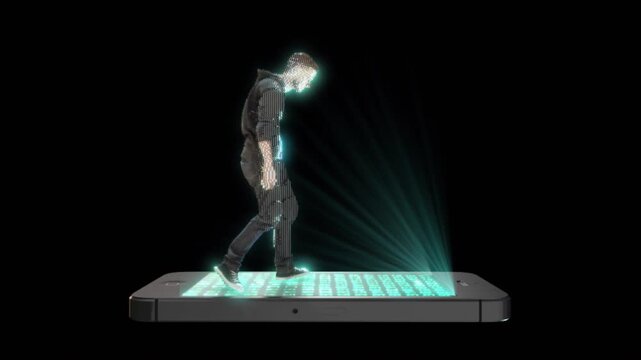 Dopamine feed endless scrolling animation loop with glitches