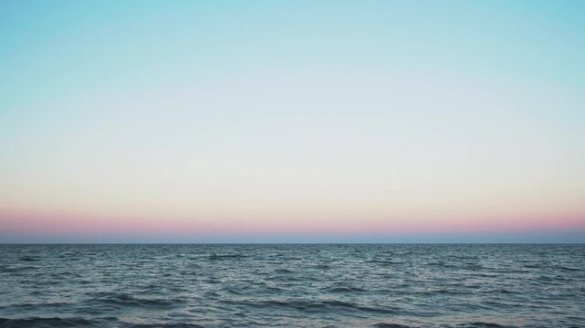 gradient sky over ocean 