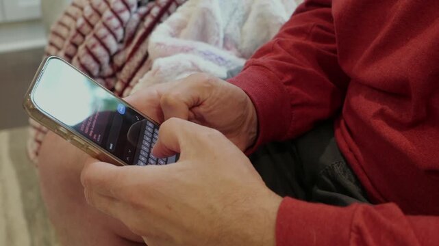 Close-up of smishing attempt on a mobile device showing a fake legal notice and a data collection form used by hackers to steal personal information