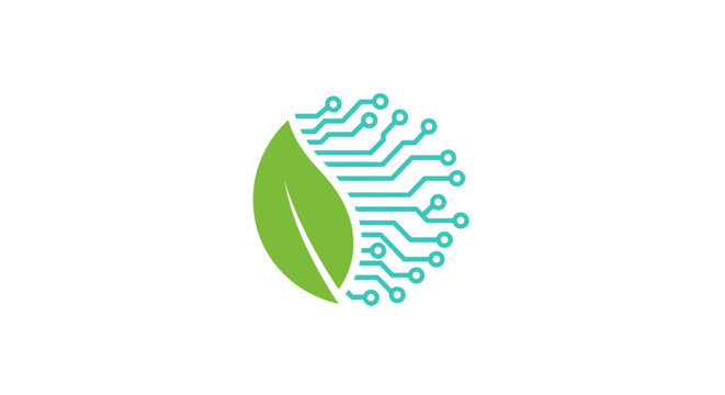 Eco friendly technology leaf design.