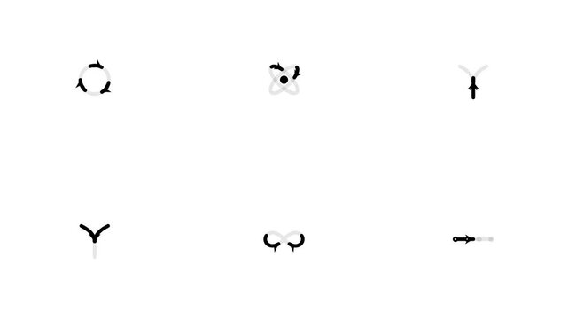 Cycle and Process Flow Arrow Icons Minimalist Loop