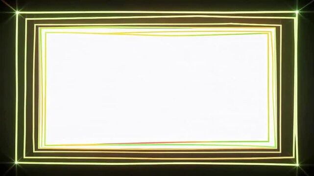 Abstract Neon Frame Sequence for Animated Visuals.