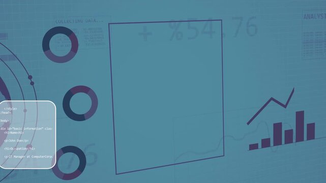 On play data cluster unfolding left to right, elements animating showing coded trends