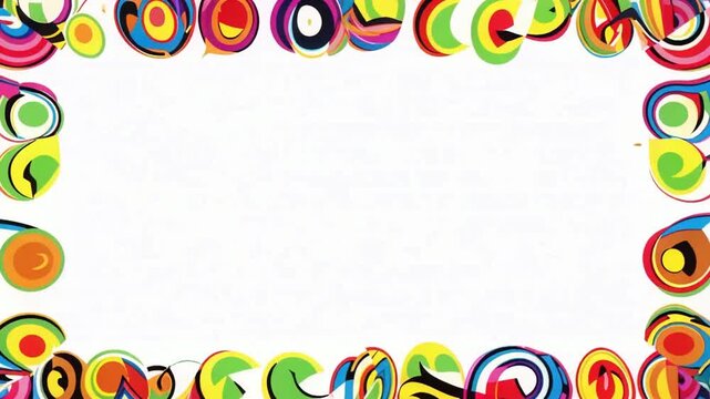 Colorful Celebration Frame Border Video Clip.