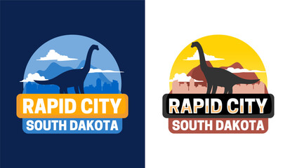 Rapid City, South Dakota, with its scenic views and brontosaurus silhouette © americandigi