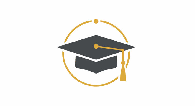 Graduation Cap Icon Academic Symbol.