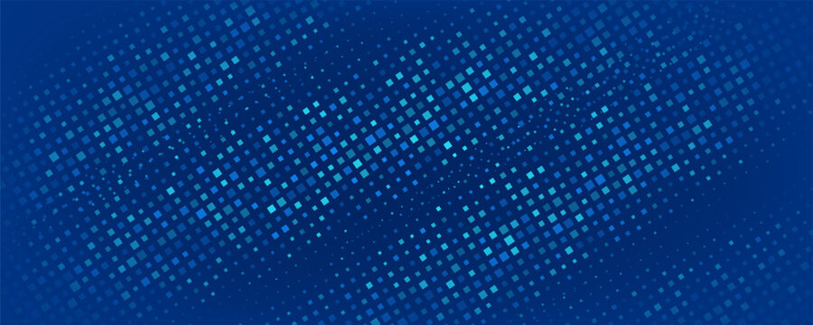 Blue glowing hexagon texture. Abstract neon hexagonal grid wallpaper. Navy honeycomb pattern backdrop. Vector modern technology, business, science, healthcare, medicine, presentation design background