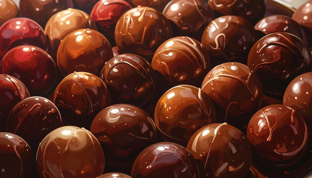 Assorted delicious chocolate truffle collection