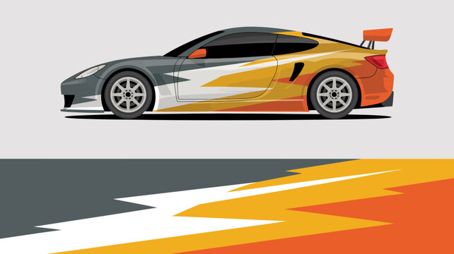 Corvette sports car side view.