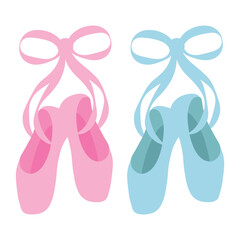 Set of ballerina slippers for a ballet theme. © Laís Estevan