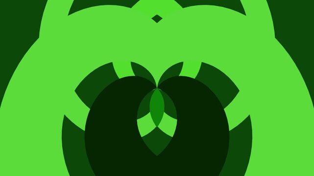 Hypnotic Abstract Green Geometric Loop