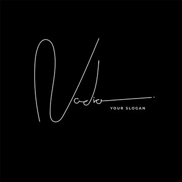 Nadia name signature logo vector design