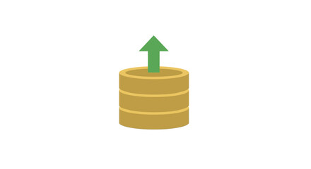 Increasing stack of gold coins money. © Ahmad