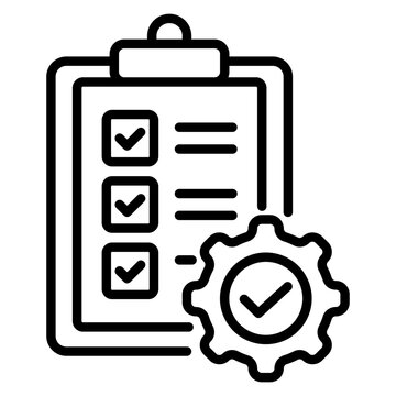 process standardization outline icon