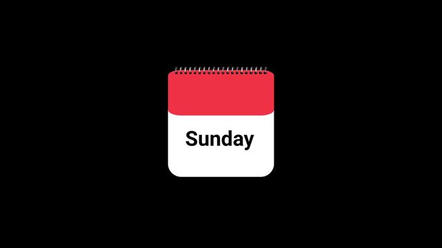 Calendar Days Flipping Animation