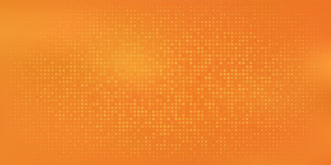 Fototapeta premium Abstract orange financial technology background, network pixel elements. Abstract science, technology and business background.