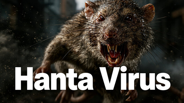 Hanta Virus Threat: A formidable rat, a carrier of the Hanta virus, bares its teeth aggressively, posing a stark reminder of the serious health risks.