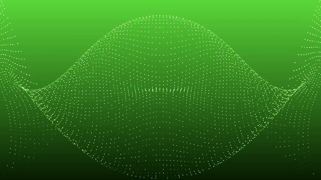 Green Behongo Gradient Background Animation with Bulging Blinking Particle Sheet