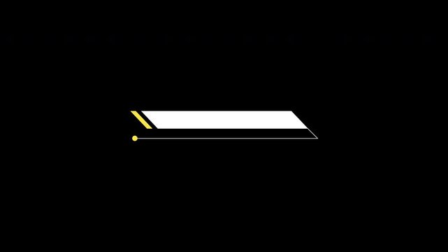 Modern lower third presentation bar with smooth transition alpha channel