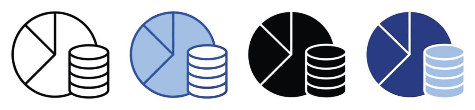 Comprehensive graphic illustrating business data analytics and information management for reports and presentations