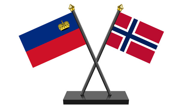 Flag of Norway and Liechtenstein